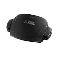 George Foreman 14066 3-Portion Compact Removable Plates Grill in Black