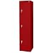 Sandusky Lee LF33151866-01 Red Steel Powder Coat 3 Tier Welded Storage Locker, 66" Height x 15" Width x 18" Depth, 3 Shelves