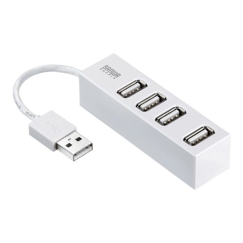 SANWA SUPPLY USB-HUB251W 4ポートUSB2.0ハブ(ホワイト)
