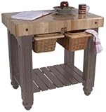 John Boos & Co. Gathering Block II Work Table - Eggplant - 24" x36" - CU-GB ....