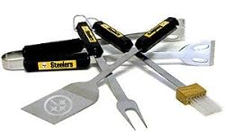 Pittsburgh Steelers Grill BBQ Utensil Set - Football Sports Merchandise