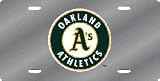 Oakland Athletics Laser Cut Silver License Plate - SET OF 6 - Sports Merchandise
