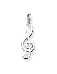 Genuine .925 Sterling Silver Music Note Charm. 100% Satisfaction Guaranteed.