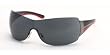 PRADA SPR54G 5AV-1A1 GUNMETAL RIMLESS SHIELD SUNGLASSES