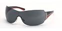 PRADA SPR54G 5AV-1A1 GUNMETAL RIMLESS SHIELD SUNGLASSES