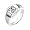 Classy! High Fashion! Men's 14k White-gold 06.50MM = 1CTTW Moissanite High-Polish Ring
