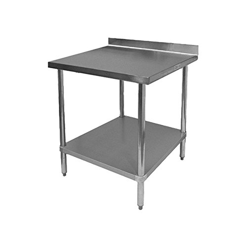 30"X30" All Stainless Steel Work Table with 4" Backsplash WT-PB3030