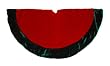 26" Elegant Dark Green and Red Mini Christmas Tree Skirt