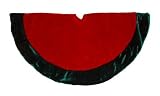 26 Elegant Dark Green and Red Mini Christmas Tree Skirt