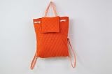 Burnt Orange Back Pack / Baby Bag, Gingam Trim