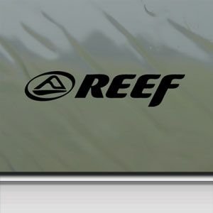 Reef Black Sticker Decal Skateboard Surf Snowboard Surfing Black Car Window Wall Macbook Notebook Laptop Sticker Decal
