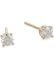 IGI Certified 14k Gold Round-Cut Diamond Studs (0.33 cttw, H-I Color, I1-I2 Clarity)
