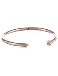 CC Skye Gold Colored Plain Nail Bangle Bracelet, 5"