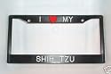 Black Plastic I Love My Shih Tzu Frame