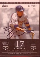 Ryan Zimmerman, Washington Nationals, 2007 Topps Moments & Milestones Autographed Card