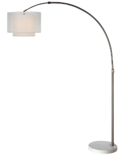 Trend Lighting BFA8400 Brella 1 Light Arc Floor Lamp in Brushed Nickel,