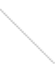 Sterling Silver 18in 2.35mm Beaded Necklace Chain. Metal Wt- 7.09g