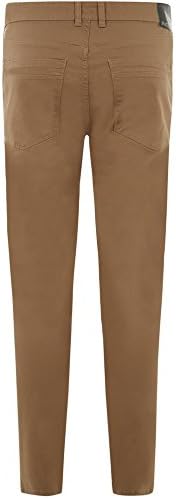 Industrialize Mens Tan Stretch Skinny 5 Pocket Twill Jeans Trousers Brown 34