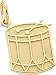 Drum Charm, Gold Plated Silver
