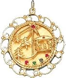 Nativity Scene, 14K Gold Charm
