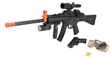 HY015C Spring Airsoft Rifle With FREE PISTOL 230-FPS, Great Beginner Airsoft Gun with Tactical Light and Faux Scope WITH FREE PISTOL