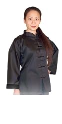 Kung Fu (Kungfu) Uniform 100% Cotton All Black (Top Only) -