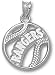 Texas Rangers Solid Sterling Silver ''RANGERS'' Pierced Baseball Pendant
