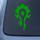 WORLD OF WARCRAFT HORDE PVP - WOW - Vinyl Car Decal Sticker #1902 | Vinyl Color: Green