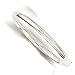 14k White 5 mm Plain Bold Bangle - 8 Inch