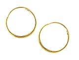 Baby Sleeper Hoop Earrings in 14K Yellow Gold
