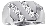 0.30Ct. 14K. White Gold Diamond Men's Ring