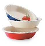 Mayfair & Jackson 5037r 10 1/2 Inch Stoneware Pie Dish Red