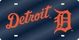 Detroit Tigers Laser Cut Blue License Plate