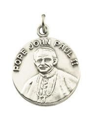 14K Yellow Gold 18.00 mm Pope John Paul Ii Medal