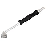 uxcell タイヤエアーチャック　25 x 2cm　二重ポート　7mmの穴径　シルバートーン