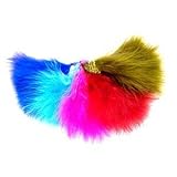 Mixed colors 4-6 inch marabou style turkey (dyed) feather mix. Sold per pkg of 0.3 ounces & approximately 35 feathers.