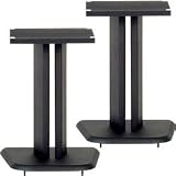 Black Satin Wood Speaker Stands