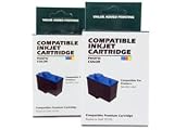 Remanufactured Dell X0504 (7Y745) Color Ink Cartridges - Pack of 2 - For A940, and A960 Printers