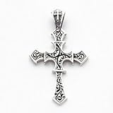 Gothic Cross ,Pendant, Sterling Silver.2.75"h X 1.75"l.