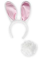 Jacobson Hat Company Women's Bunny Ears Headband with Tail