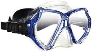 Oceanic Mako 2 Low Volume Two-Lens Scuba Diving Mask w/ Neoprene Strap, All Black