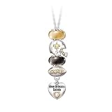 NFL New Orleans Saints #1 Fan Charm Necklace: Go Saints! by The Bradford Exchange