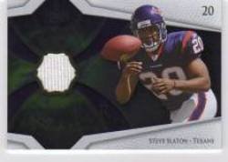 2008 Upper Deck Icons Future Stars Materials #FSM26 Steve Slaton - Houston Texans (Piece of Authentic Game-Worn Jersey ) (Football Cards)