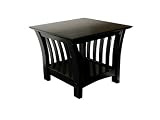 American Furniture Alliance Florenzia End Table, Black Lacquer
