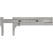Starrett 424 Vernier Caliper, Stainless Steel, Nib Style Jaw, 0-3.5" Range, +/-0.03125" Accuracy, 1/32" Resolution