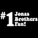 #1 Jonas Brothers Fan Window Decal