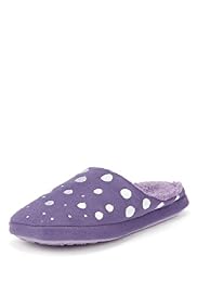 Per Una Embroidered Spot Mule Slippers