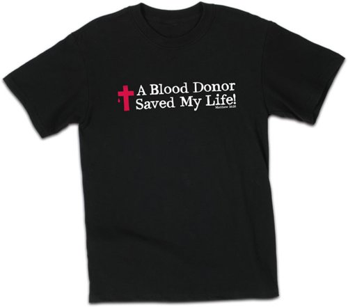 Christian T-Shirt Blood Donor Black
