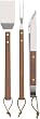 LamsonSharp Classic Rosewood Bbq 3-Piece Set (Turner, Fork & Tongs)