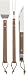 LamsonSharp Classic Rosewood Bbq 3-Piece Set (Turner, Fork & Tongs)